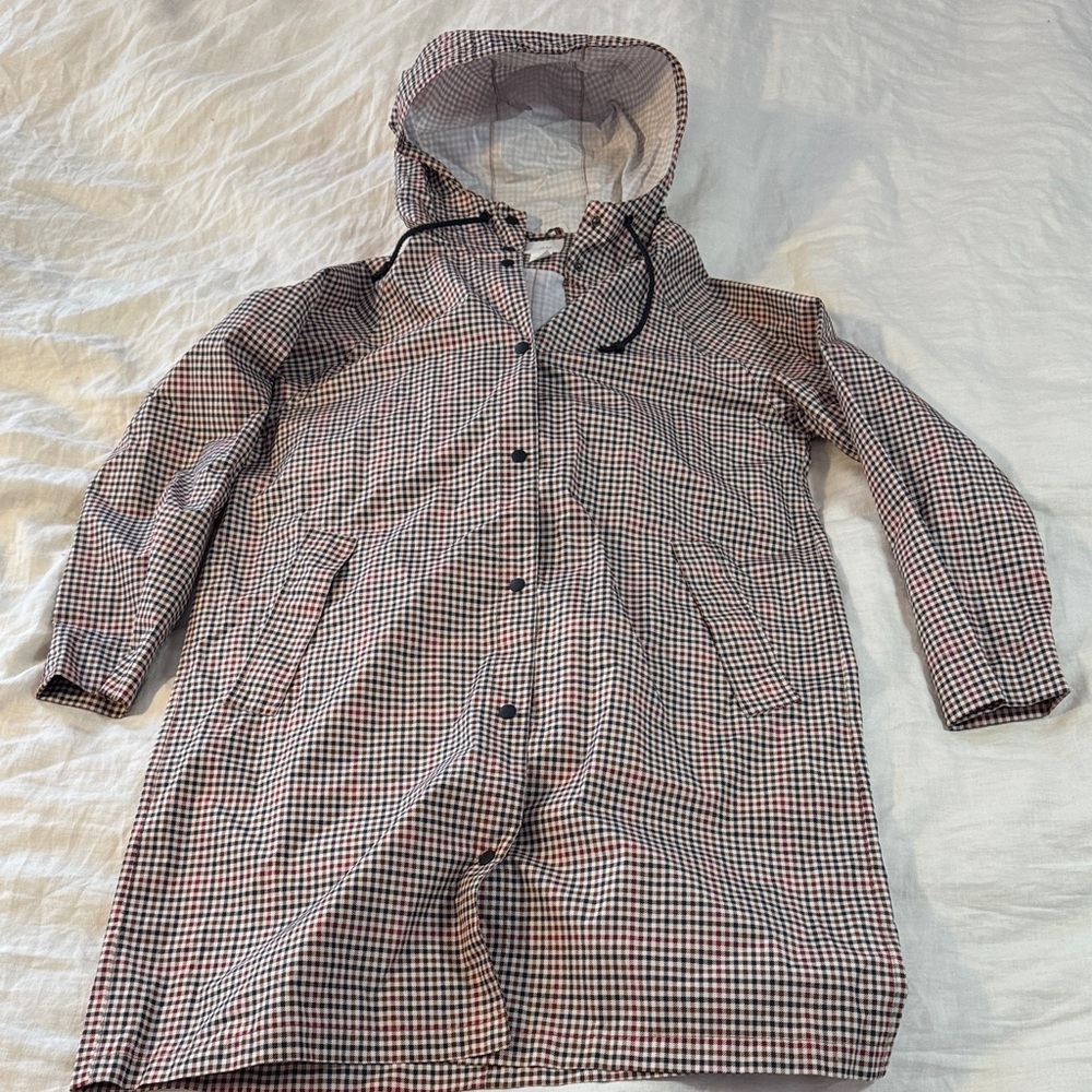 Lightweight gingham raincoat, H&M, womens S